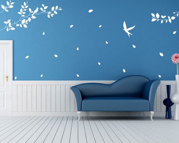Branch with Birds Wall Decal Vinyl Tree Art Stickers